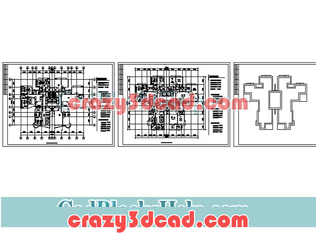Landscape villa garden cad drawings